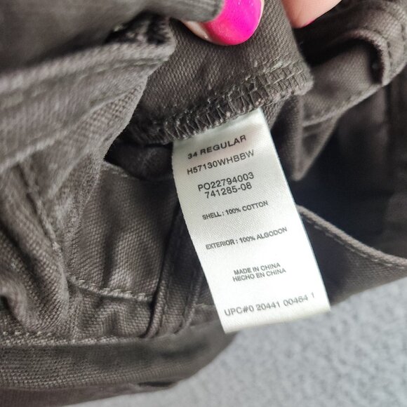 Carpenter Canvas Shorts Mens 34 Regular Hammer Loop Workwear Utility Faded Brown - Picture 10 of 11